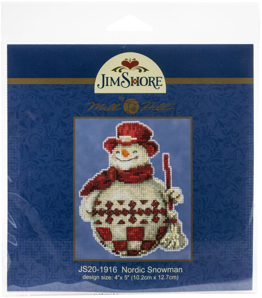 OakridgeStores.com | Mill Hill - Nordic Snowman - Counted Cross Stitch Kit by Jim Shore - JS201916 098063590842