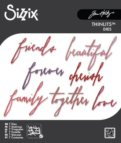 OakridgeStores.com | Tim Holtz - Sizzix - Handwritten Love - Thinlits Dies by Tim Holtz 7/Pkg - 660218 841182093981