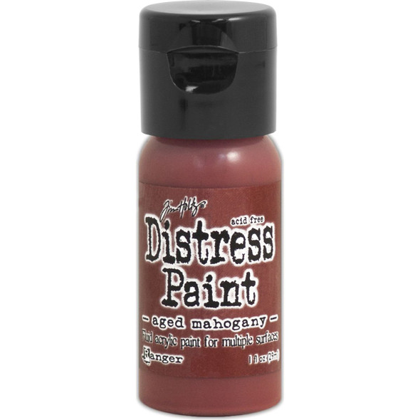 OakridgeStores.com | Tim Holtz - Ranger - Aged Mahogany - Distress Paint Flip Top 1 oz - TDF52890