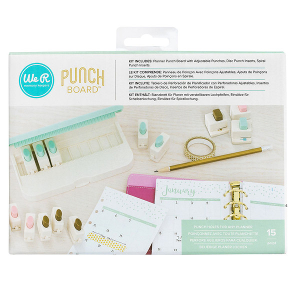 OakridgeStores.com | We R Makers - Planner Punch Bundle - Alignment Base with 14 Interchangeable Punches - 660442 633356604426