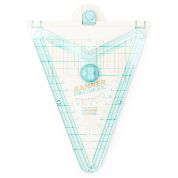 OakridgeStores.com | We R Makers - Banner Punch Board - Paper Craft Tool for Pennant, Flag & Crest Banners - 662565 633356625650