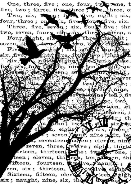 OakridgeStores.com | Tim Holtz - Stampers Anon - Time - Cling Stamp, 2.5 x 3.5 inches - COM004