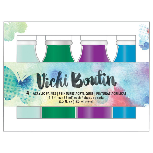OakridgeStores.com | American Crafts - Set 2 - Vicki Boutin Mixed Media Acrylic Paint Set 1.3oz 4/Pkg - 376793