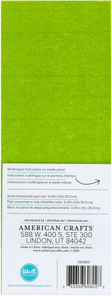 OakridgeStores.com | We R Makers - Meadow - DIY Party Honeycomb Pads, 3 x 8 inches, 6/Pack - 660802 633356608028