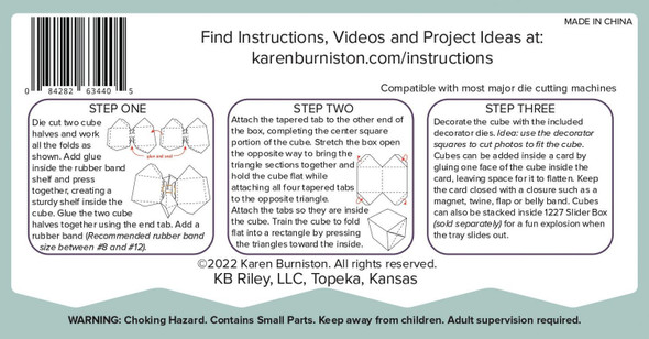 OakridgeStores.com | KB Riley - Surprise Cube Pop-Up - Karen Burniston Craft Dies - 1226 084282634405