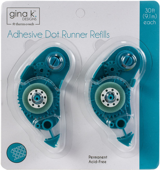 OakridgeStores.com | Gina K Designs - Adhesive Dot Runner Refill - Permanent, 30ft, 2/Pkg - 18085 000943180852