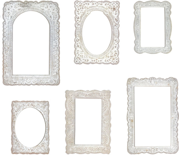 OakridgeStores.com | Tim Holtz - Advantus - Lace - Idea-Ology Baseboard Frames - Embellishments, 6 Frames - TH93786 040861937862