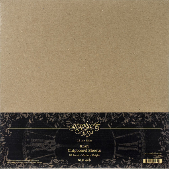 OakridgeStores.com | Graphic 45 - Staples - Kraft - Chipboard Sheets 12 x 12 inches - 10/Pkg - 4501807 850000400399