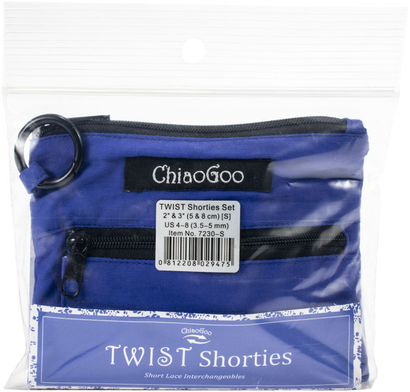 OakridgeStores.com | ChiaoGoo - Size US 4-8/3.5-5mm - TWIST Shorties Set 2 in & 3 in - Interchangeable Circular Needle Set - 7230-S 812208029475