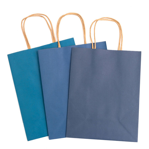 OakridgeStores.com | American Crafts - Shades Of Blue - Fancy That Kraft Bags 8 x 10.25 inches - 13 Pack - Decorative Paper Bags - 393621