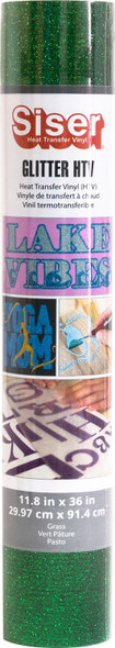 OakridgeStores.com | Siser - Grass - Glitter Heat Transfer Vinyl Roll, 11.8 x 36 inches - MIGL1183664 852886007778