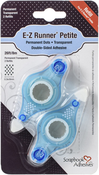 OakridgeStores.com | Scrapbook Adhesives - EZ Runner Petite Refill 2/Pkg - 26 feet Petite Dots, Permanent, .3 inch - 01256 093616012567