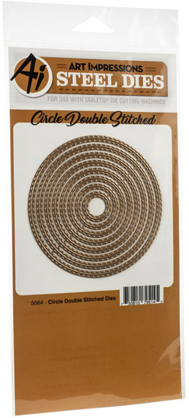 OakridgeStores.com | Art Impressions - Circle Double Stitched - 8pc Die Set - 5064 750810795145