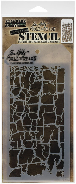 OakridgeStores.com | Stampers Anonymous - Decayed - Tim Holtz Layering Stencil - 4.125 x 8.5 inches - THS129