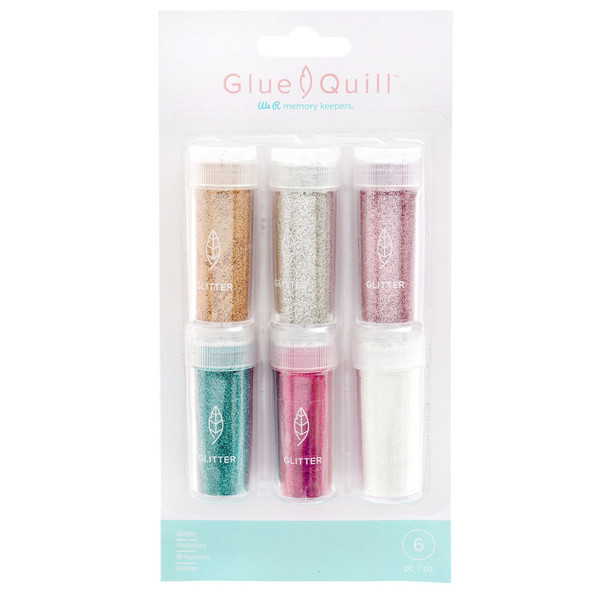 OakridgeStores.com | We R Makers - Glue Quill Glitter - Assorted Colors 6 Pack - Metallic Glitter Set - 661168 633356611684