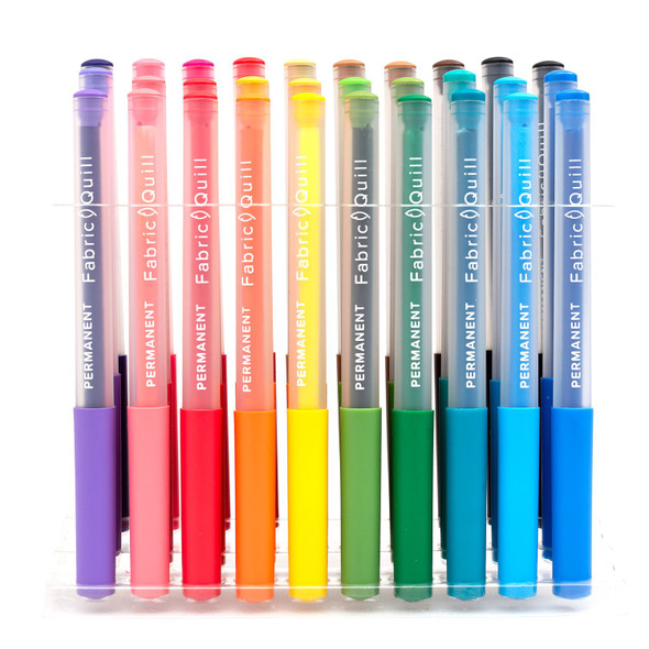 OakridgeStores.com | We R Makers - Fabric Quill Permanent Pens - Assorted Colors, 30 Pack - 661173 633356611738