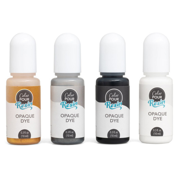 OakridgeStores.com | American Crafts - Color Pour Resin Dyes - Opaque, Metallic, .3oz 4/Pkg - 359675