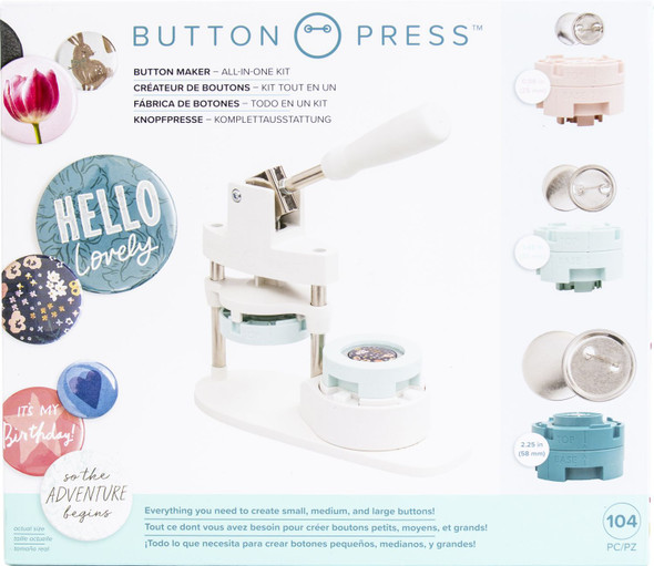 OakridgeStores.com | We R Makers - 104 Pieces - We R Button Press Bundle - Button Maker Tool - 661104 633356611042