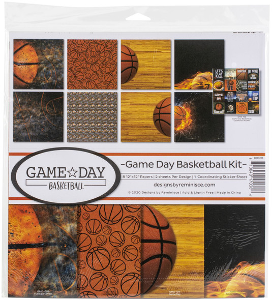 OakridgeStores.com | Reminisce - Game Day Basketball - Collection Kit 12 x 12 inches - GMD-202 810040170386