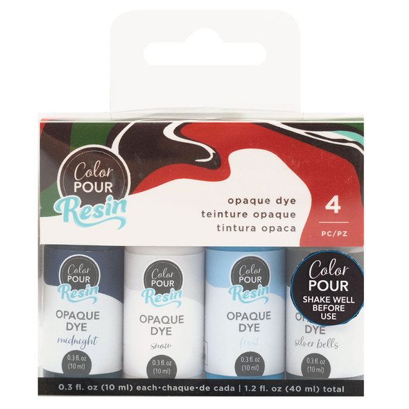 OakridgeStores.com | American Crafts - Opaque - Winter - Color Pour Resin Dye Set, .3oz, 4/Pkg - 34002280 718813536172