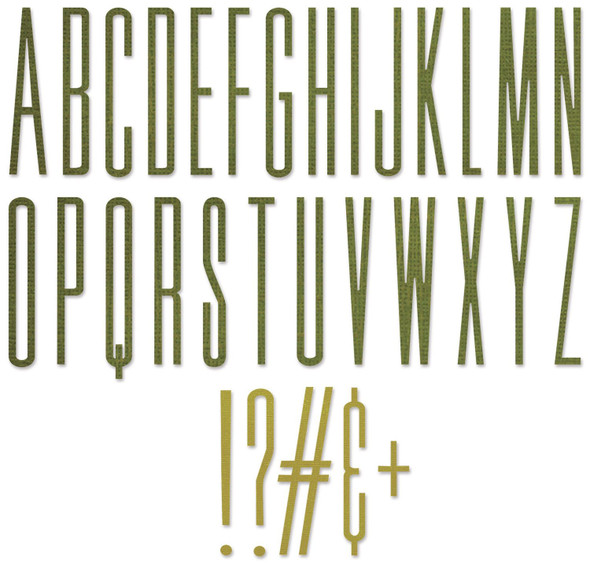 OakridgeStores.com | Sizzix - Alphanumeric Stretch Upper - Thinlits Dies by Tim Holtz - 31/Pkg - 665206 630454269977