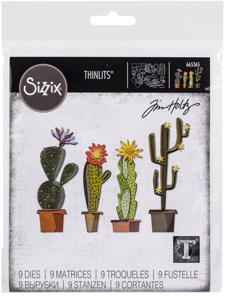 OakridgeStores.com | Sizzix - Funky Cactus - Thinlits Dies by Tim Holtz - 9 Dies - 665365 630454272755