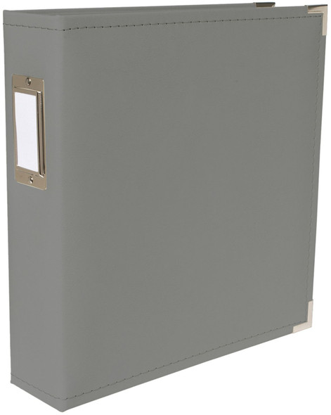 OakridgeStores.com | We R Makers - Charcoal - Classic Leather D-Ring Album 8.5 x 11 inches - 60000101