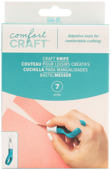 OakridgeStores.com | We R Makers - Teal - We R Comfort Craft Craft Knife - Ergonomic Finger Grip - 661225 633356612254