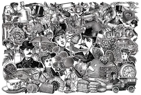 OakridgeStores.com | Tim Holtz - Idea-ology Engraving Layers - Die-Cut Ephemera 76/Pkg - TH94125 040861941258