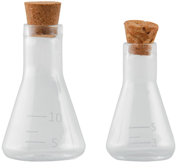 OakridgeStores.com | Tim Holtz - Advantus - Idea-ology Small Corked Glass Flasks, 2 to 2.375 inches, 2/Pkg - Embellishments - TH94144 040861941449
