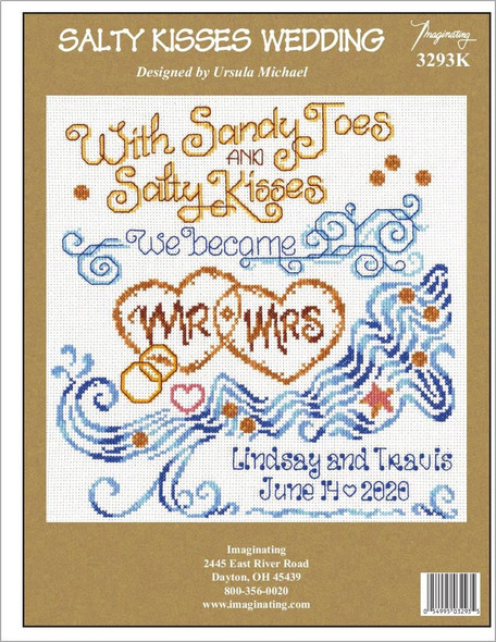 OakridgeStores.com | Imaginating - Salty Kisses Wedding - Counted Cross Stitch Kit, 14 Count, 9.6 x 10 inches - 3293 054995032935