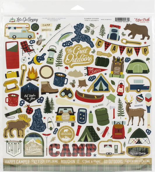 OakridgeStores.com | Echo Park Paper - Let's Go Camping - Collection Kit 12 x 12 - LGC246016 793888002708