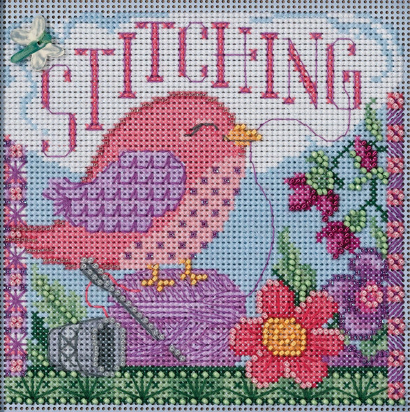 OakridgeStores.com | Mill Hill - Stitching - Buttons & Beads Counted Cross Stitch Kit, 14 Count, 5 x 5 inches - MH142212 098063875369