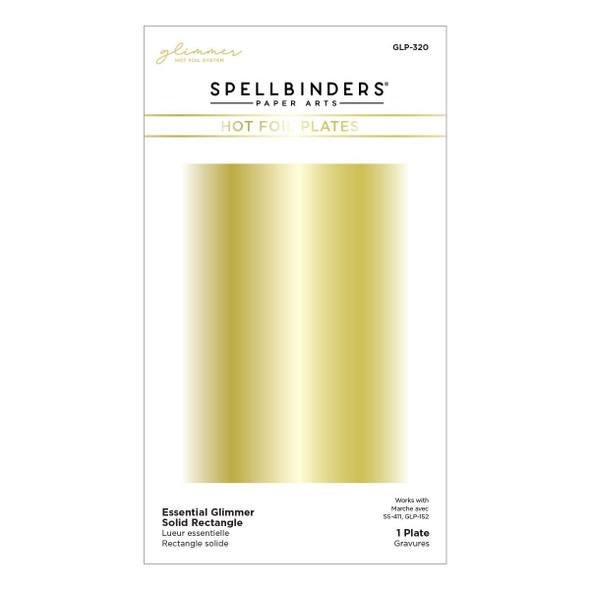 OakridgeStores.com | Spellbinders - Essential Solid Rectangle - Glimmer Hot Foil Plate - GLP-320 812062037487