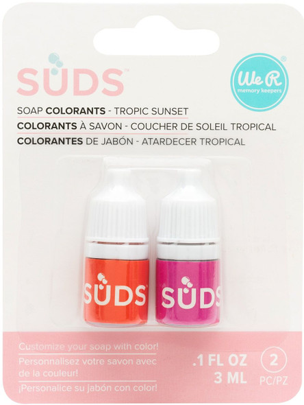 OakridgeStores.com | We R Makers - Tropical Sunset - SUDS Soap Maker Colorant 3ml 2/Pkg - 60000538 633356632702