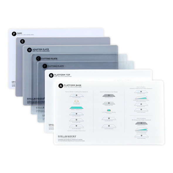 OakridgeStores.com | Spellbinders - Universal Plate System - 7-Piece Die Cutting Plate Set for Manual Machines - PL-127 812062037791