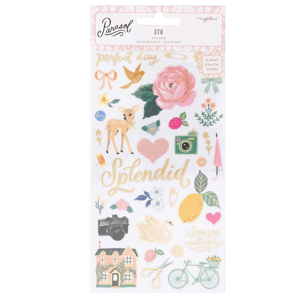 OakridgeStores.com | American Crafts - Gold Foil Accents 378/Pkg - Maggie Holmes Parasol Sticker Book - Stickers - 34013907 718813117234