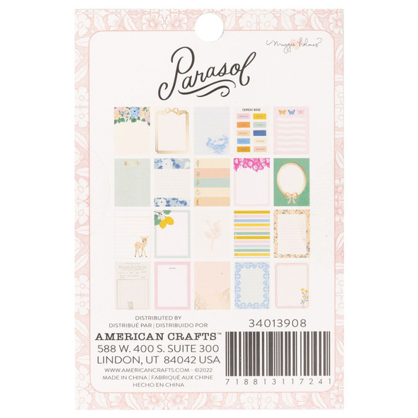 OakridgeStores.com | American Crafts - 3x4 - Maggie Holmes Parasol Notecard Pad 40/Pkg - Notecard Pad - 34013908 718813117241