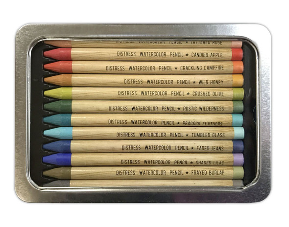 OakridgeStores.com | Tim Holtz - Ranger - Set 3 - Tim Holtz Distress Watercolor Pencils 12/Pkg - Woodless Watercolor Pencils - TDH76643 789541076643