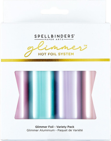 OakridgeStores.com | Spellbinders - Satin Pastels - Glimmer Foil Variety Pack 4 Rolls - GLF-050 813233031709