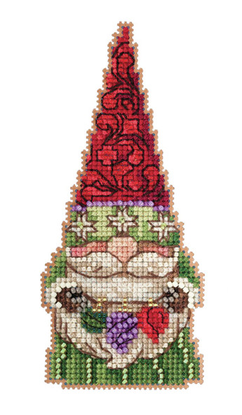 OakridgeStores.com | Mill Hill - Gnome With Ornaments by Jim Shore - Counted Cross Stitch Kit - 2.5 x 5 inches - JS202215 098063591016