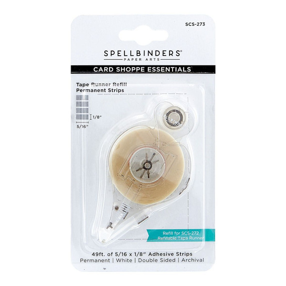 OakridgeStores.com | Spellbinders - Card Shoppe Essentials Tape Runner Refill, Permanent, 0.125 inches x 49 ft - SCS-273 813233032799