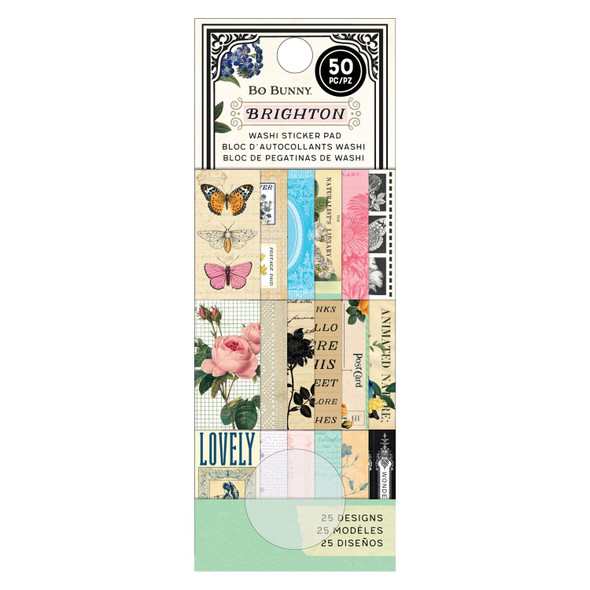 OakridgeStores.com | BoBunny - 50 Sheets - BoBunny Brighton Washi Pad - Washi Tape Pad - 34013993 718813174039