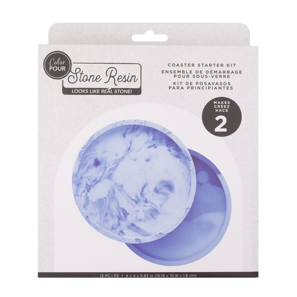 OakridgeStores.com | American Crafts - Color Pour Stone Resin Coaster Kit - Includes Mold - 34015017 765468048123