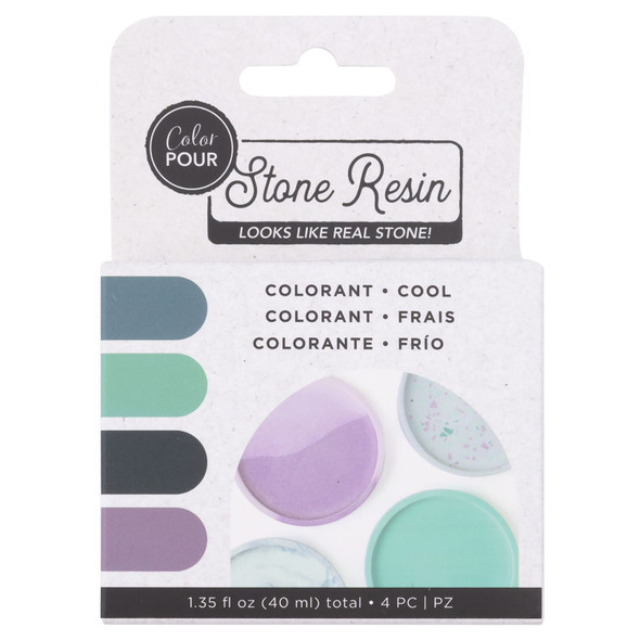OakridgeStores.com | American Crafts - Color Pour Stone Resin Colorants - Cool, 4/Pkg - 34014949 765468048024