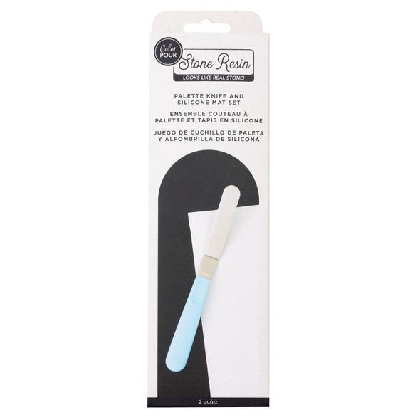 OakridgeStores.com | American Crafts - Color Pour Stone Resin Tools - Palette Knife & Silicone Mat, 2/Pkg - 34014959 765468048062