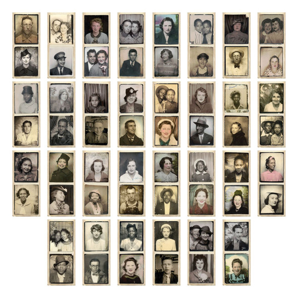 OakridgeStores.com | Tim Holtz - Advantus - Idea-ology Photomatic 30/Pkg - Antique Portrait Photo Strips, 5.32 x 2.24 x 0.01 in - TH94310 040861943108