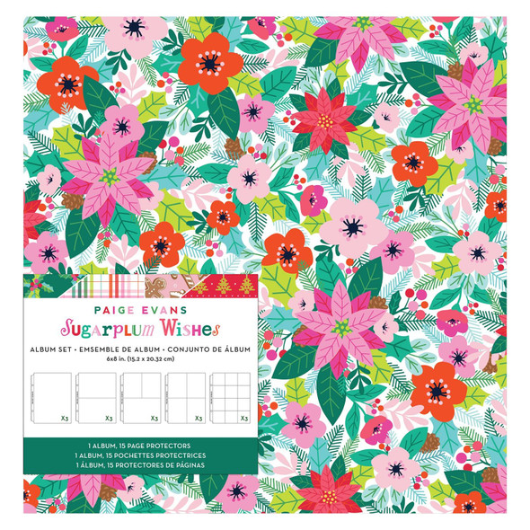 OakridgeStores.com | American Crafts - Paige Evans Sugarplum Wishes - 6 x 8 Album with Page Protectors - 34022013 765468044750