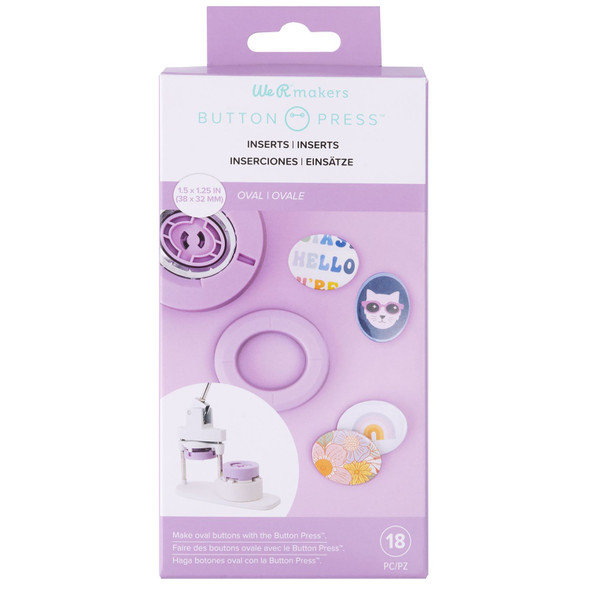 OakridgeStores.com | We R Makers - Small Oval (45mm) - Button Press Insert - 60001018 765468019239