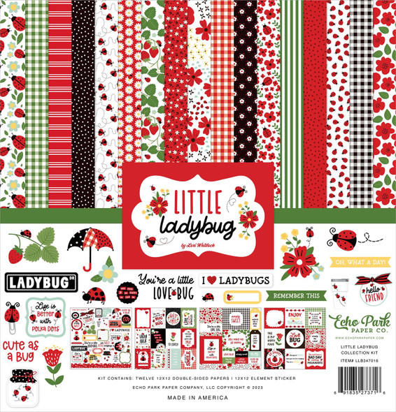 OakridgeStores.com | Echo Park Paper - Little Ladybug - Collection Kit 12 x 12 inches - LLB347016 691835273716